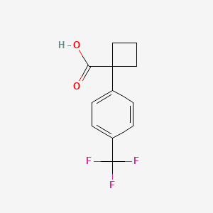 molecular formula C12H11F3O2 B1460432 1-[4-(Trifluoromethyl)phenyl]cyclobutanecarboxylic acid CAS No. 1086379-78-3