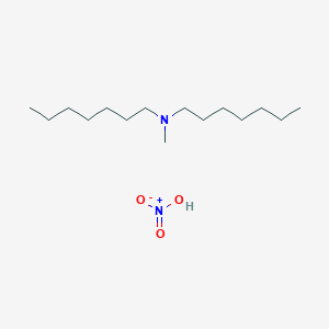 molecular formula C15H34N2O3 B14604344 N-heptyl-N-methylheptan-1-amine;nitric acid CAS No. 59212-63-4