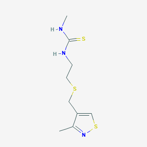 molecular formula C9H15N3S3 B14604358 N-Methyl-N'-(2-{[(3-methyl-1,2-thiazol-4-yl)methyl]sulfanyl}ethyl)thiourea CAS No. 59646-40-1