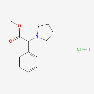 molecular formula C13H18ClNO2 B1460437 Methyl 2-phenyl-2-(pyrrolidin-1-yl)acetate hydrochloride CAS No. 27594-60-1