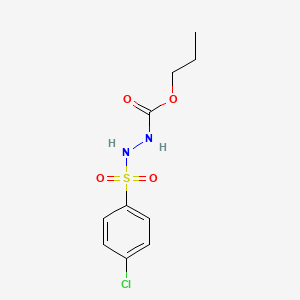 Propyl 2-(4-chlorobenzene-1-sulfonyl)hydrazine-1-carboxylate