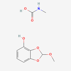 molecular formula C10H13NO6 B14604389 2-Methoxy-1,3-benzodioxol-4-ol;methylcarbamic acid CAS No. 61083-13-4