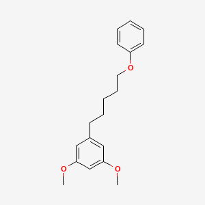 molecular formula C19H24O3 B14604421 Benzene, 1,3-dimethoxy-5-(5-phenoxypentyl)- CAS No. 58545-33-8