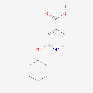 molecular formula C12H15NO3 B1460443 2-(环己氧基)异烟酸 CAS No. 1019353-19-5