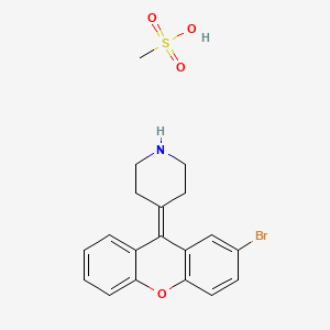 Methanesulfonic acid--4-(2-bromo-9H-xanthen-9-ylidene)piperidine (1/1)