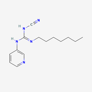 molecular formula C14H21N5 B14604440 Guanidine, 2-cyano-1-heptyl-3-(3-pyridyl)- CAS No. 60560-24-9