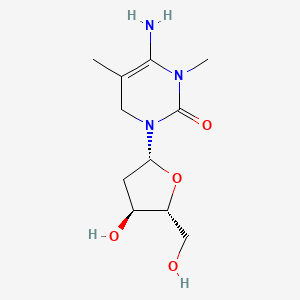 6-Amino-3-((2R,4S,5R)-4-hydroxy-5-(hydroxymethyl)tetrahydrofuran-2-yl)-1,5-dimethyl-3,4-dihydropyrimidin-2(1H)-one