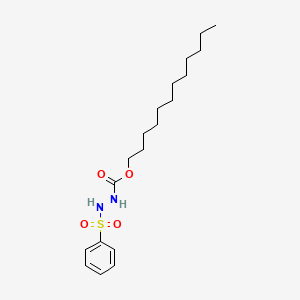 molecular formula C19H32N2O4S B14604483 Dodecyl 2-(benzenesulfonyl)hydrazine-1-carboxylate CAS No. 58358-80-8