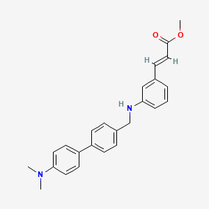 molecular formula C25H26N2O2 B1460449 (E)-methyl 3-(3-(((4'-(dimethylamino)-[1,1'-biphenyl]-4-yl)methyl)amino)phenyl)acrylate CAS No. 2089427-45-0