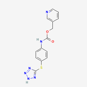 molecular formula C14H12N6O2S B14604501 (Pyridin-3-yl)methyl {4-[(2H-tetrazol-5-yl)sulfanyl]phenyl}carbamate CAS No. 58555-08-1