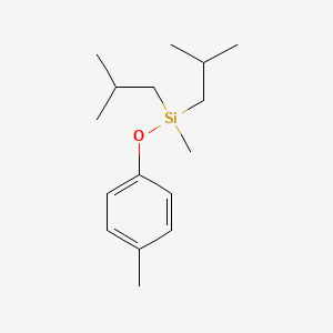 molecular formula C16H28OSi B14604503 Methyl(4-methylphenoxy)bis(2-methylpropyl)silane CAS No. 59280-40-9