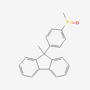 molecular formula C21H18OS B14604511 9-[4-(Methanesulfinyl)phenyl]-9-methyl-9H-fluorene CAS No. 60253-10-3