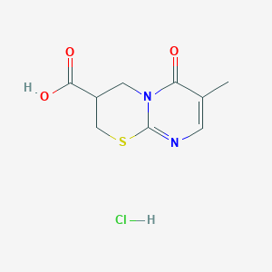 molecular formula C9H11ClN2O3S B1460453 7-methyl-6-oxo-2H,3H,4H,6H-pyrimido[2,1-b][1,3]thiazine-3-carboxylic acid hydrochloride CAS No. 2097937-57-8