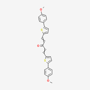 molecular formula C27H22O3S2 B14604535 1,5-Bis[5-(4-methoxyphenyl)thiophen-2-yl]penta-1,4-dien-3-one CAS No. 61148-51-4