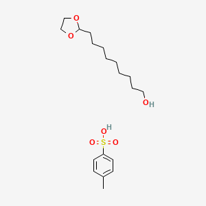 molecular formula C19H32O6S B14604545 9-(1,3-Dioxolan-2-yl)nonan-1-ol;4-methylbenzenesulfonic acid CAS No. 59043-32-2