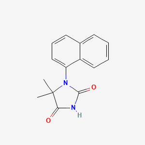 molecular formula C15H14N2O2 B14604548 5,5-Dimethyl-1-(naphthalen-1-yl)imidazolidine-2,4-dione CAS No. 60984-47-6