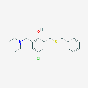 molecular formula C19H24ClNOS B14604559 2-[(Benzylsulfanyl)methyl]-4-chloro-6-[(diethylamino)methyl]phenol CAS No. 61151-46-0