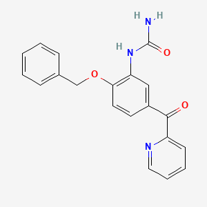 molecular formula C20H17N3O3 B14604562 N-[2-(Benzyloxy)-5-(pyridine-2-carbonyl)phenyl]urea CAS No. 58283-15-1