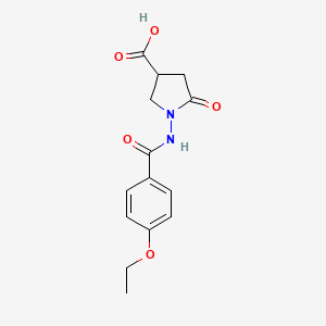 1-[(4-Ethoxybenzoyl)amino]-5-oxopyrrolidine-3-carboxylic acid