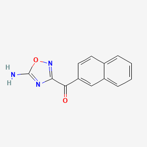 molecular formula C13H9N3O2 B14604589 (5-Amino-1,2,4-oxadiazol-3-yl)(naphthalen-2-yl)methanone CAS No. 60472-13-1