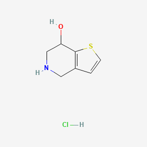 molecular formula C7H10ClNOS B14604603 4,5,6,7-Tetrahydrothieno[3,2-c]pyridin-7-ol;hydrochloride CAS No. 59038-46-9