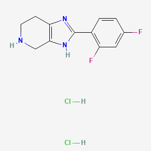 molecular formula C12H13Cl2F2N3 B1460464 2-(2,4-Difluorophenyl)-4,5,6,7-tetrahydro-1H-imidazo[4,5-c]pyridine dihydrochloride CAS No. 2108830-62-0