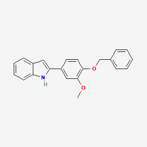 molecular formula C22H19NO2 B14604642 2-[4-(Benzyloxy)-3-methoxyphenyl]-1H-indole CAS No. 58697-33-9