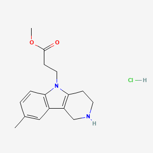 molecular formula C16H21ClN2O2 B1460466 Methyl 3-(8-methyl-1,2,3,4-tetrahydro-5H-pyrido[4,3-b]indol-5-yl)propanoate hydrochloride CAS No. 2108599-85-3