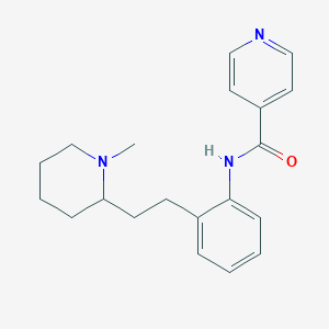 molecular formula C20H25N3O B14604679 N-{2-[2-(1-Methylpiperidin-2-yl)ethyl]phenyl}pyridine-4-carboxamide CAS No. 58754-13-5