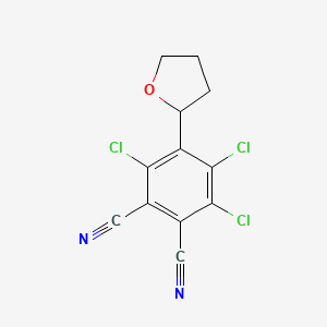 3,4,6-Trichloro-5-(oxolan-2-yl)benzene-1,2-dicarbonitrile