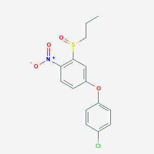 molecular formula C15H14ClNO4S B14604702 4-(4-Chlorophenoxy)-1-nitro-2-(propane-1-sulfinyl)benzene CAS No. 61167-07-5