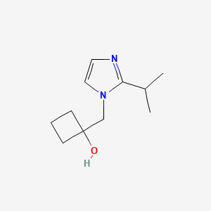 molecular formula C11H18N2O B1460473 1-((2-Isopropyl-1H-imidazol-1-yl)methyl)cyclobutan-1-ol CAS No. 2126177-58-8