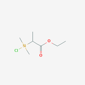 molecular formula C7H15ClO2Si B14604733 Ethyl 2-[chloro(dimethyl)silyl]propanoate CAS No. 59344-02-4