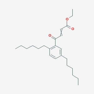 molecular formula C24H36O3 B14604758 Ethyl 4-(2,5-dihexylphenyl)-4-oxobut-2-enoate CAS No. 60081-78-9