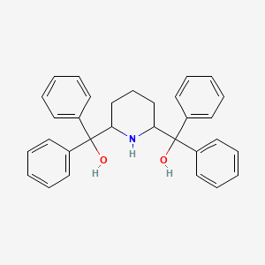 molecular formula C31H31NO2 B14604760 2,6-Bis(diphenylhydroxymethyl)-piperidine CAS No. 58451-85-7