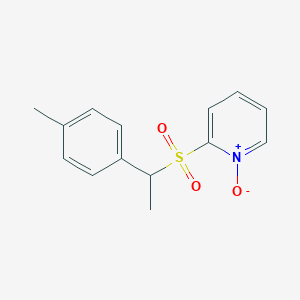 molecular formula C14H15NO3S B14604781 2-[1-(4-Methylphenyl)ethanesulfonyl]-1-oxo-1lambda~5~-pyridine CAS No. 60263-86-7