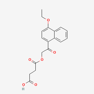 molecular formula C18H18O6 B14604801 Succinic acid, (4-ethoxy-1-naphthylcarbonylmethyl) ester CAS No. 60634-59-5