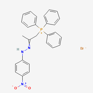 {2-[2-(4-Nitrophenyl)hydrazinylidene]propyl}(triphenyl)phosphanium bromide