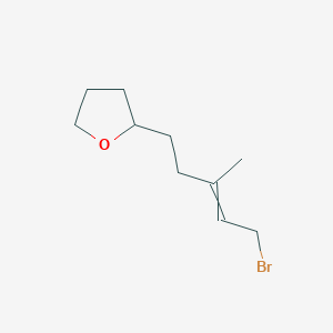 2-(5-Bromo-3-methylpent-3-en-1-yl)oxolane