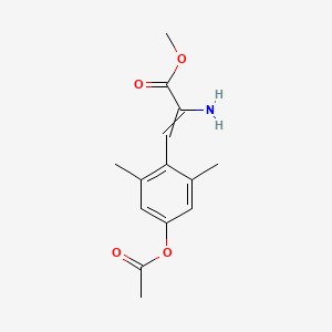 molecular formula C14H17NO4 B1460482 Methyl 3-(4-acetyloxy-2,6-dimethylphenyl)-2-aminoprop-2-enoate CAS No. 1820748-77-3