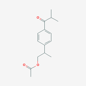 2-[4-(2-Methylpropanoyl)phenyl]propyl acetate