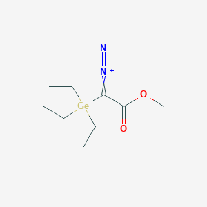 molecular formula C9H18GeN2O2 B14604846 2-Diazonio-1-methoxy-2-(triethylgermyl)ethen-1-olate CAS No. 58393-54-7