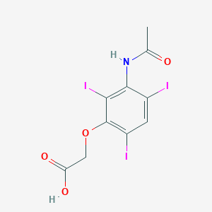 molecular formula C10H8I3NO4 B14604854 (3-Acetamido-2,4,6-triiodophenoxy)acetic acid CAS No. 61052-33-3