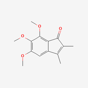 molecular formula C14H16O4 B14604893 5,6,7-Trimethoxy-2,3-dimethyl-1H-inden-1-one CAS No. 60548-53-0