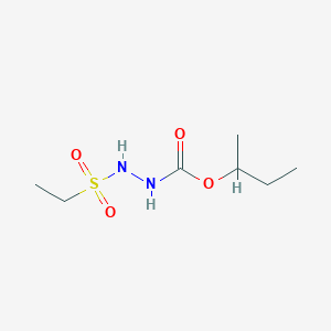 molecular formula C7H16N2O4S B14604895 Butan-2-yl 2-(ethanesulfonyl)hydrazine-1-carboxylate CAS No. 58358-72-8