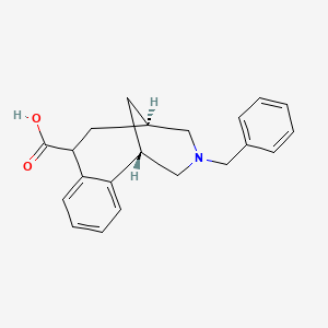 molecular formula C21H23NO2 B1460490 (1S,5R)-3-Benzyl-2,3,4,5,6,7-hexahydro-1h-1,5-methano-3-benzazonine-7-carboxylic acid CAS No. 2173071-98-0