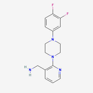 molecular formula C16H18F2N4 B1460491 ({2-[4-(3,4-Difluorophenyl)piperazin-1-yl]pyridin-3-yl}methyl)amine CAS No. 2173137-01-2