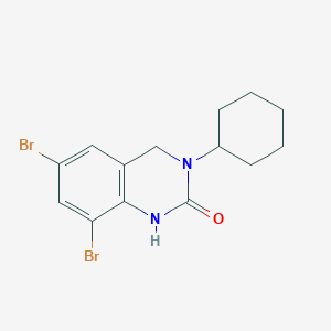 6,8-Dibromo-3-cyclohexyl-3,4-dihydro-2(1H)-quinazolinone