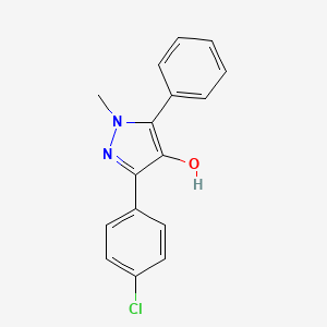 molecular formula C16H13ClN2O B14604941 3-(4-Chlorophenyl)-1-methyl-5-phenyl-1H-pyrazol-4-ol CAS No. 60615-37-4