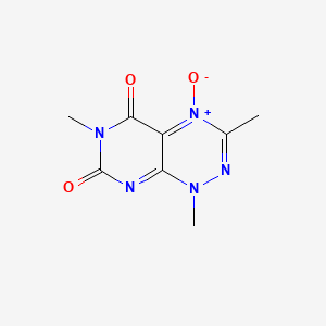 molecular formula C8H9N5O3 B14604944 Pyrimido(5,4-e)-1,2,4-triazine-5,7(1H,6H)-dione, 1,3,6-trimethyl-, 4-oxide CAS No. 60026-34-8